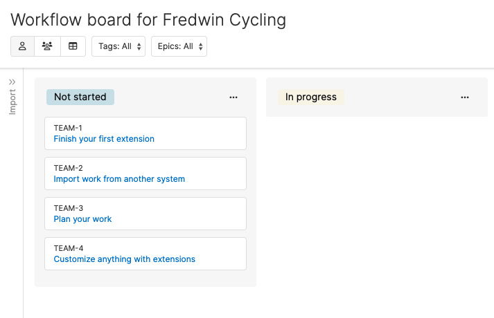 Onboarding within workflow board